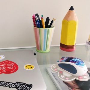 Lilly Pulitzer striped pastel ceramic mug